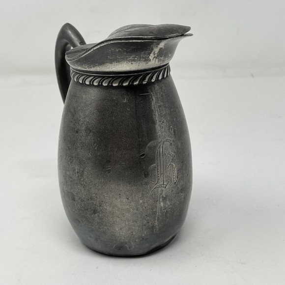 Simpson Hall Miller &Co Quadruple Plate 185 mini Pitcher Jug 5” Lid Creamer K - Picture 1 of 11